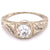 Round Brilliant Diamond 18 Karat White Gold Vintage Engagement Ring
