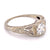 Round Brilliant Diamond 18 Karat White Gold Vintage Engagement Ring
