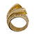 Pave Diamond 18 Karat Yellow Gold Ribbon Vintage Ring