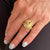 Pave Diamond 18 Karat Yellow Gold Ribbon Vintage Ring