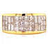 Princess Baguette Diamond Invisibly Set 18 Karat Yellow Gold Band Ring