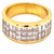 Princess Baguette Diamond Invisibly Set 18 Karat Yellow Gold Band Ring