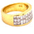 Princess Baguette Diamond Invisibly Set 18 Karat Yellow Gold Band Ring