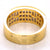 Princess Baguette Diamond Invisibly Set 18 Karat Yellow Gold Band Ring