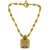 Diamond 18 Karat Yellow Gold Statement Pendant Necklace Toggle Clasp