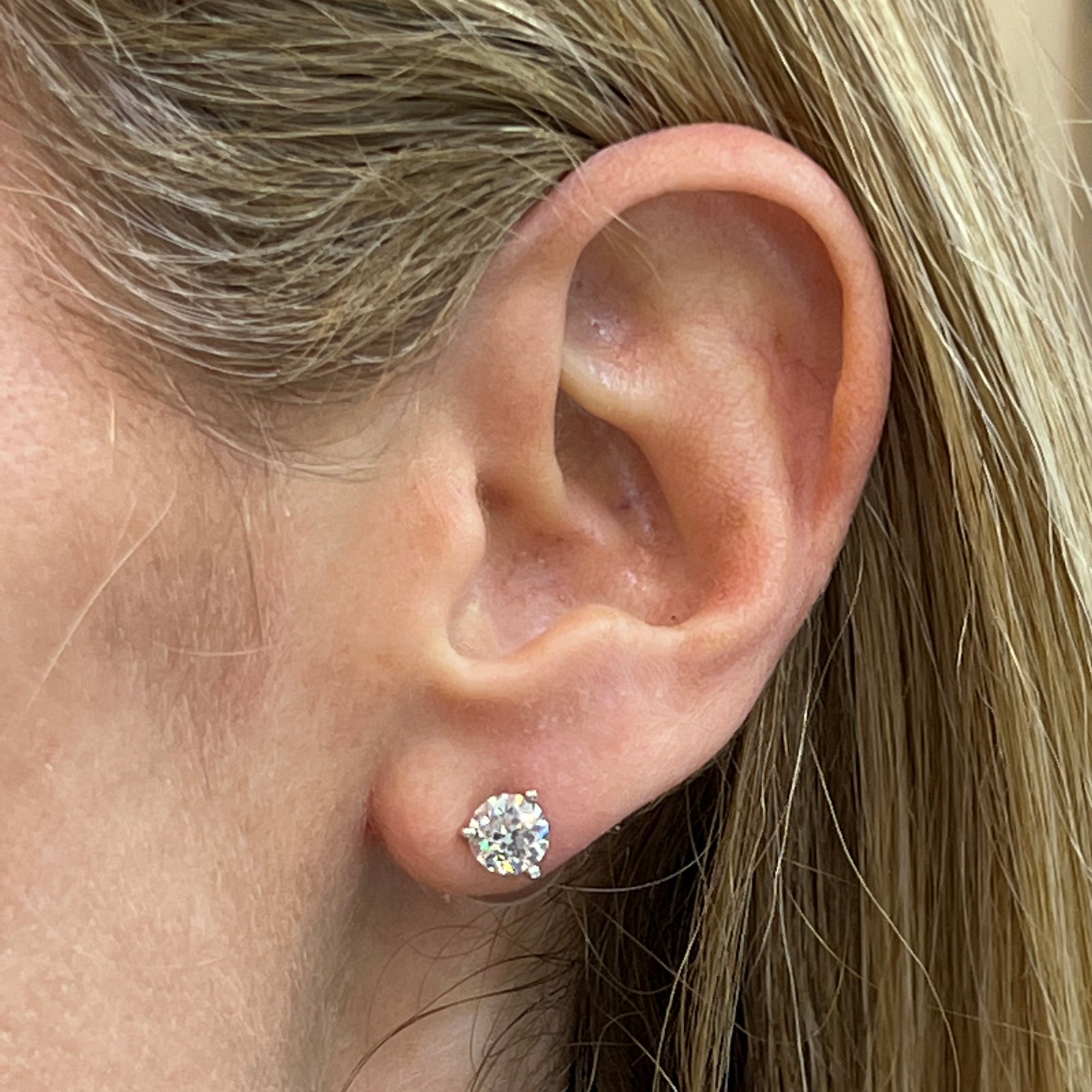 diamond ear studs