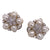 Diamond Cultured Pearl 18 Karat White Gold Estate Earrings Lever Backs