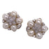 Diamond Cultured Pearl 18 Karat White Gold Estate Earrings Lever Backs
