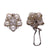 Diamond Cultured Pearl 18 Karat White Gold Estate Earrings Lever Backs