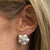 Diamond Cultured Pearl 18 Karat White Gold Estate Earrings Lever Backs