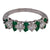 Diamond Emerald 18 Karat White Gold Band Ring
