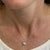 Diamond Bezel 14 Karat White Gold Pendant Necklace