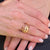 Yellow Diamond Natural Ruby 18 Karat Yellow Gold Vintage Dome Ring