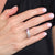 Diamond Ruby 18 Karat White Gold Twisted Wedding Band Ring