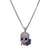 Gucci Flora Diamond Blue Sapphire Skull Pendant Necklace