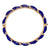 Diamond Blue Enamel 18 Karat Yellow Gold Vintage Hinged Bangle Bracelet