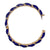 Diamond Blue Enamel 18 Karat Yellow Gold Vintage Hinged Bangle Bracelet