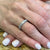 Three Sided Diamond 18 Karat White Gold Wedding Band Ring