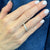 Three Sided Diamond 18 Karat White Gold Milgrain Wedding Band Ring