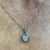 Diamond Heart Blue Sapphire White Gold Pendant Necklace GIA Certified