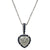 Diamond Heart Blue Sapphire White Gold Pendant Necklace GIA Certified