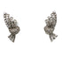 1940's Diamond Platinum Ribbon Estate Earrings Lever-Backs