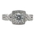 Diamond Halo Infintiy Engagment Ring Bridal Set 14K White Gold