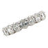 4.52 CTW Oval Diamond 18 Karat White Gold Eternity Wedding Band Ring