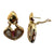 Diamond Ruby 18 Karat Yellow Gold Vintage Drop Earrings