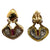 Diamond Ruby 18 Karat Yellow Gold Vintage Drop Earrings