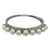 Pearl Diamond 14 Karat White Gold Hinged Bangle Bracelet