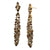 White & Champagne Diamond 18 Karat Yellow Gold Drop Earrings