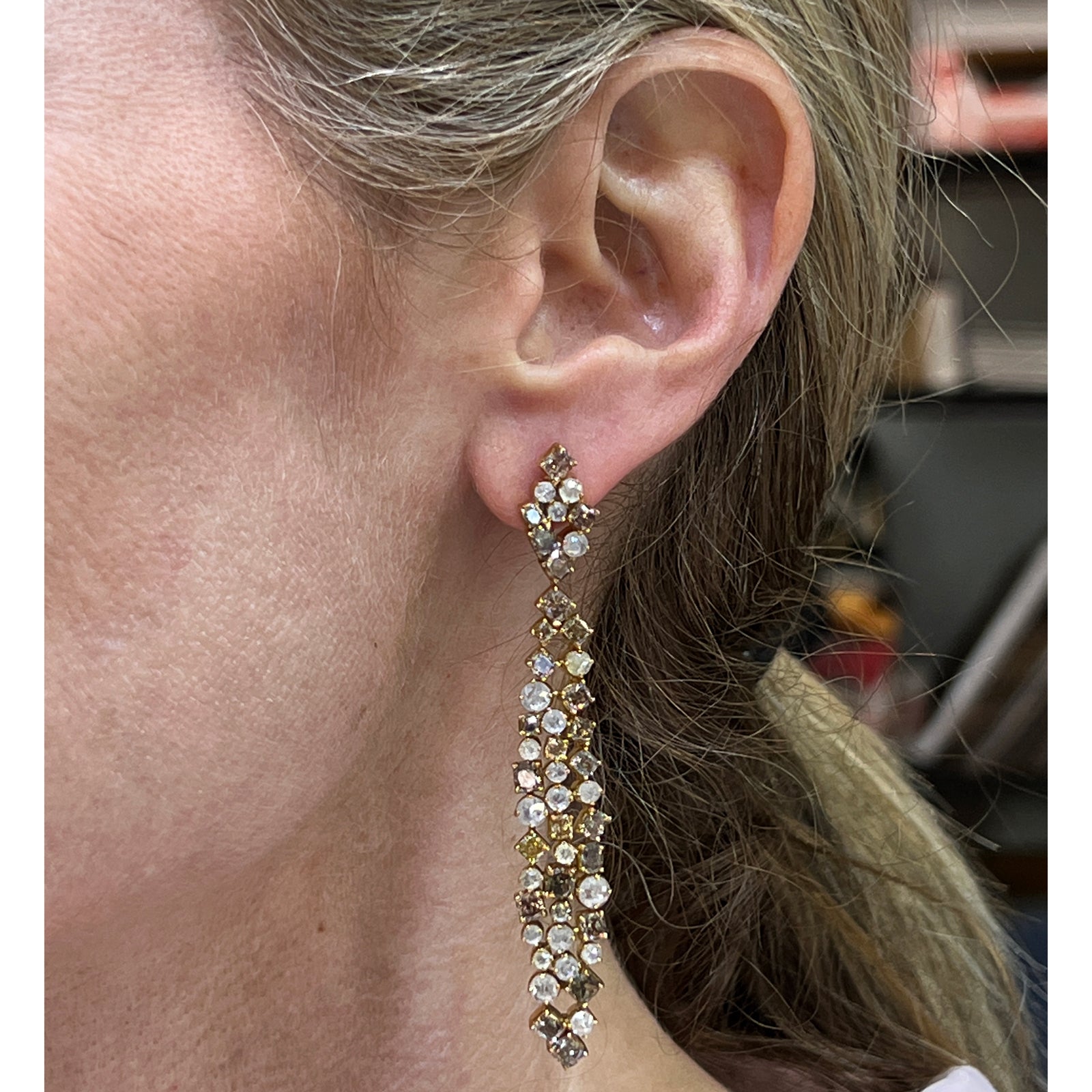 Yellow sales prom earrings