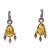 Citrine Diamond White Gold Dangle Earrings