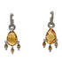 Citrine Diamond White Gold Dangle Earrings