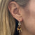 Citrine Diamond White Gold Dangle Earrings