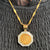 Diamond Frame $10 Indian Gold Coin Pendant Enhancer