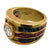 1993 Kieselstein-Cord Diamond Sapphire Ruby 18K Yellow Gold Band Ring