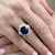 4.71 Carat Natural Blue Sapphire Diamond Platinum Cocktail Ring