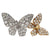Diamond Butterfly Wrap Ring 18 Karat White & Yellow Gold