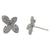 Diamond Flower Stud Earrings 18 Karat White Gold