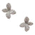 Diamond Flower Stud Earrings 18 Karat White Gold