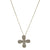 1.00 CTW Pave Diamond 18 Karat Yellow Gold Flower Pendant Necklace