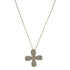 1.00 CTW Pave Diamond 18 Karat Yellow Gold Flower Pendant Necklace