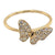 Diamond 18 Karat Yellow Gold Butterfly Ring