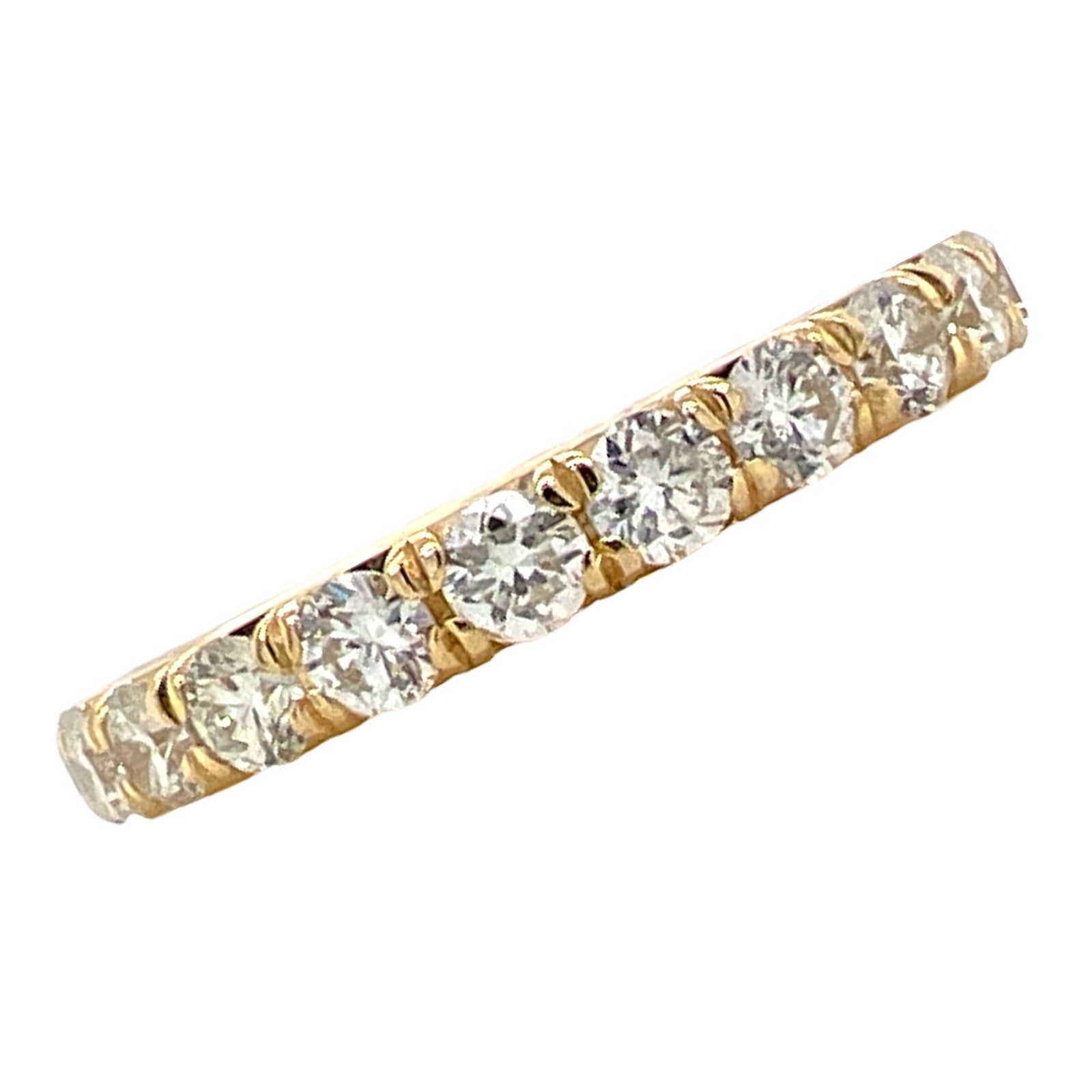 14 KT Rose Gold Half Eternity Diamond Ring