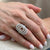 2.00 CTW Diamond 18 Karat White Gold Open Circle Cocktail Ring