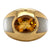 Mauboussin Citrine Mother of Pearl 18 Karat Yellow Gold Dome Cocktail Ring