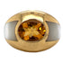 Mauboussin Citrine Mother of Pearl 18 Karat Yellow Gold Dome Cocktail Ring