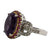 Amethyst Ruby Diamond 14 Karat White Gold Vintage Cocktail Ring